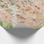 パリ(1920年)のヴィンテージの地図 ラッピングペーパー (角)