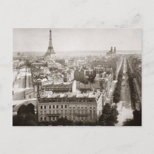 パリ: Aerial View, 1900 ポストカード (正面)