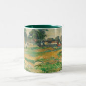 パリ、c. 1876年(油の近くのポールセザンヌ|の景色 ツートーンマグカップ (中央)