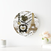 パリ: La旅行エッフェル ラージ壁時計 (ホーム)