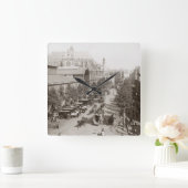 パリ: Les Halles、C1900 スクエア壁時計 (ホーム)