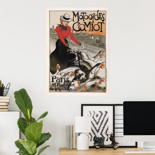 パリ – MOTOCYCLES COMIOT 1899 ポスター (ホームオフィス)
