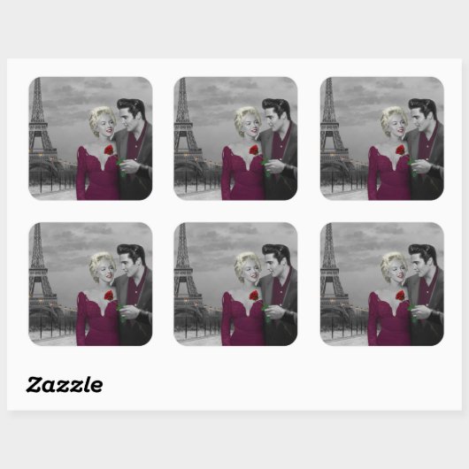 パリB&W スクエアシール (シート)