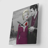 パリB&W スクエア壁時計 (傾斜)