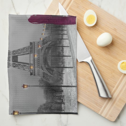 パリB&W 2 キッチンタオル (四つ折り)