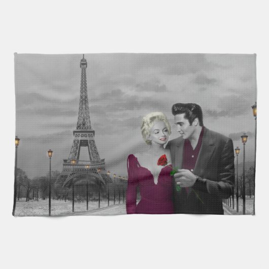 パリB&W 2 キッチンタオル (横)