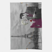 パリB&W 2 キッチンタオル (縦)