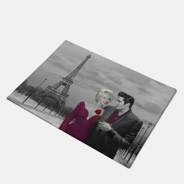 パリB&W 2 ドアマット (アングル)