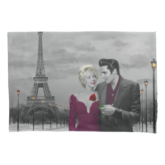 パリB&W 2 枕カバー (正面左)