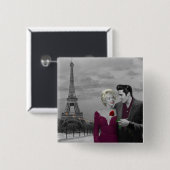 パリB&W 2 缶バッジ (正面&裏面)