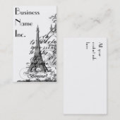 パリBonjourのコラージュの名刺 名刺 (正面/裏面)