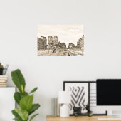 パリby the Seine Poster ポスター (ホームオフィス)