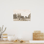 パリby the Seine Poster ポスター (キッチン)