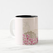 パリEiffelturmフランスのフランスのなヴィンテージの短命なもの ツートーンマグカップ (正面左)