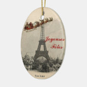 パリFêtesのクリスマスのオーナメント上のヴィンテージサンタ セラミックオーナメント (左)