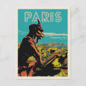 パリFranceシティビューwith gargoyle ポストカード (正面)