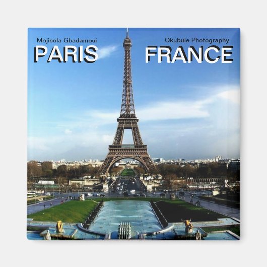 パリFranceマグネットムジゾラA Gbadamosi Okubule マグネット (正面)