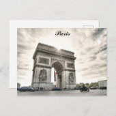 パリFrance Arc De Triompheトラベルフォト ポストカード (正面/裏面)