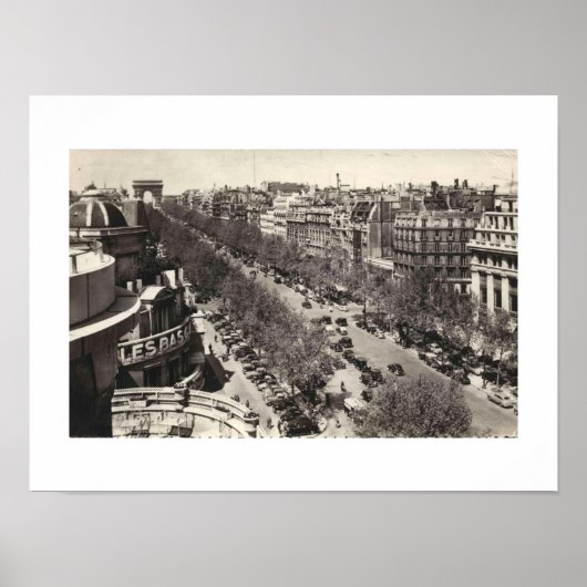 パリFrance L'Avenue des Champs-Elysses, 1950s ポスター (正面)