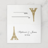 パリFrance Skyline #2金ゴールドエスコートフェイクカード プレイスカード (外部開封)
