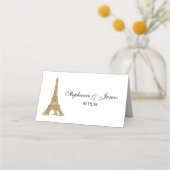 パリFrance Skyline #2金ゴールドエスコートフェイクカード プレイスカード (正面)