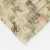 パリJoyeux Noelのクリスマスのヴィンテージのフリースブランケット フリースブランケット (角)