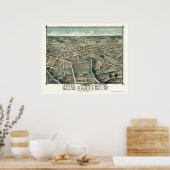 パリKYパノラママップ – 1870 ポスター (キッチン)