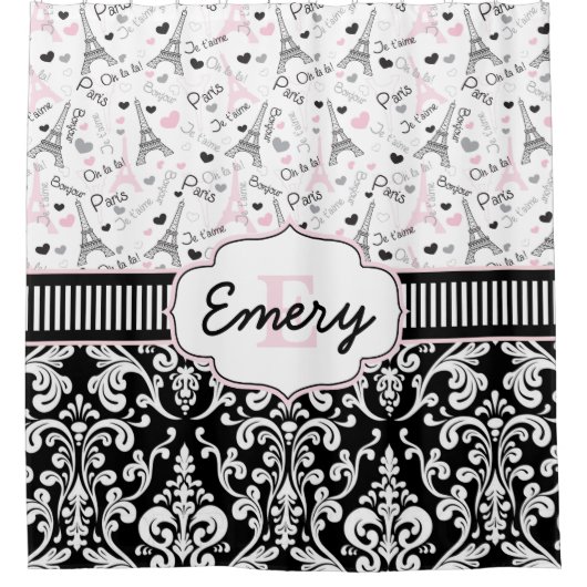 パリOohのLaのLa シャワーカーテン (正面)