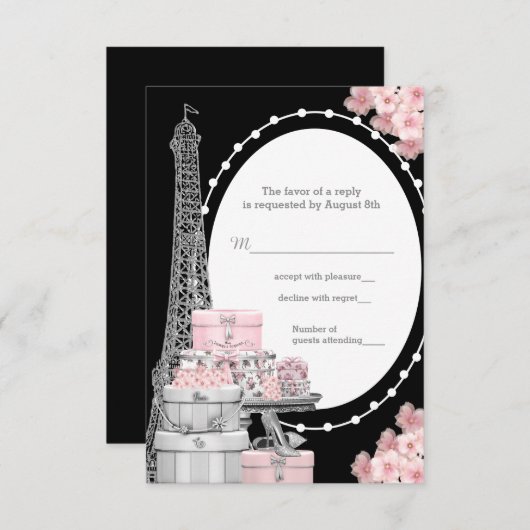 パリRSVP 出欠カード (正面/裏面)