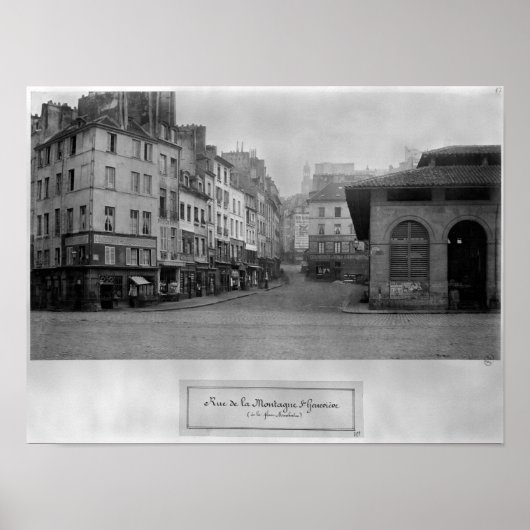 パリRue de la Montagne Sainte-Genevieve ポスター (正面)
