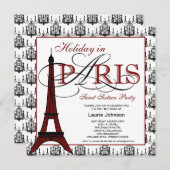 パリSweet sixteenパーティー 招待状 (正面/裏面)