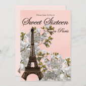 パリSweet sixteen招待状 招待状 (正面/裏面)