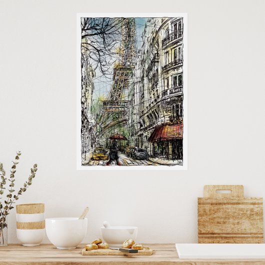 パリV ポスター (キッチン)