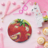 パリWyatt Llanso著トマトの紙皿 ペーパープレート (パーティー)