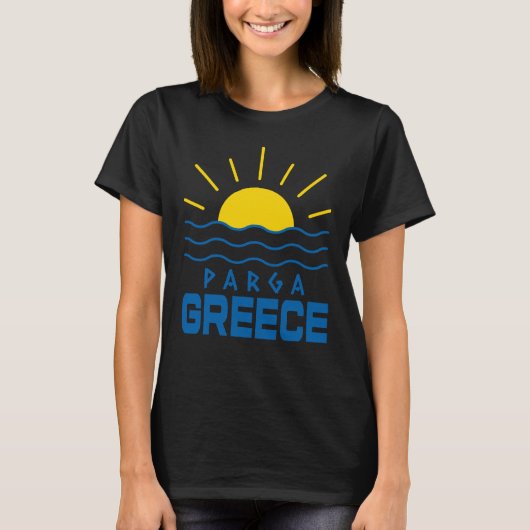 パルガギリシャインアンドシーウェーブウィメンズ Tシャツ (正面)
