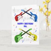 パルギター誕生日カード カード (黄色い花)