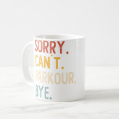 パルクールはできませんごめんねTシャツ 面白いパルクール好き向け コーヒーマグカップ (正面左)