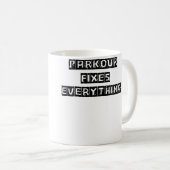 パルクールは全てを解決 女性 男性 パルクール好き コーヒーマグカップ (正面右)