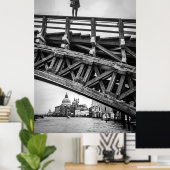 パルクールアスリートはヴェネツィアの橋に立つ ポスター (ホームオフィス)