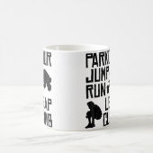 パルクールシャツ - ジャンプ 走る 跳躍 登る コーヒーマグカップ (中央)