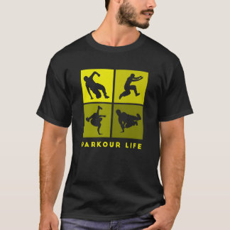 パルクールライフ ランニング クライマー フリー ランナー スポーツ フリー Tシャツ
