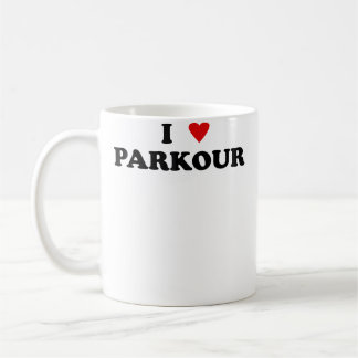 パルクールラバー フリーランナー I Love コーヒーマグカップ