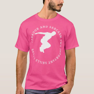 パルクール女子 サルカズム パロディ パーカー Tシャツ