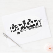 パルクール 楕円形シール (封筒)