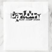 パルクール 楕円形シール (バッグ)