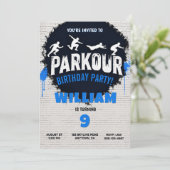 パルクール 誕生日パーティー招待状 招待状 (スタンド正面)