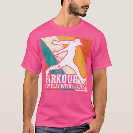 パルクール 重力と遊べる ヴィンテージ グラフィック パ Tシャツ (正面)