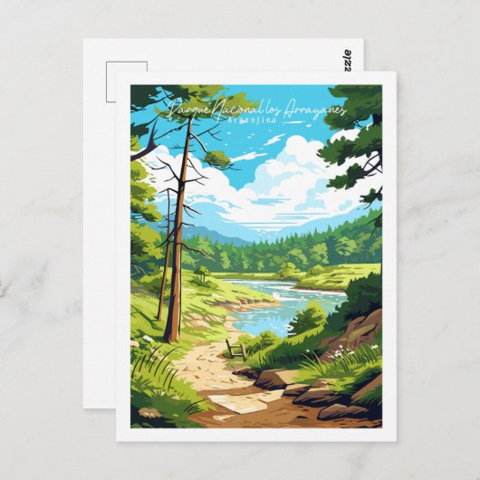 パルケのナショナル・ロス・アラヤネス・ヴィンテージ旅行 ポストカード (正面/裏面)