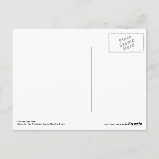 パルケクリスティナエネア1 – ドノスティア – サンセバスティアン ポストカード (裏面)