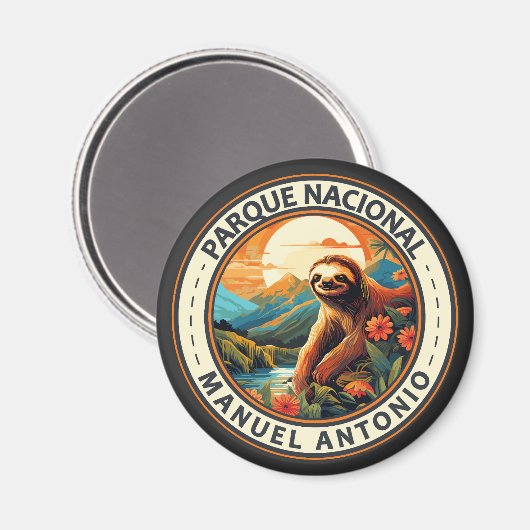 パルケナショナルマニュエルアントニオスロート旅行アート マグネット (正面/裏面)